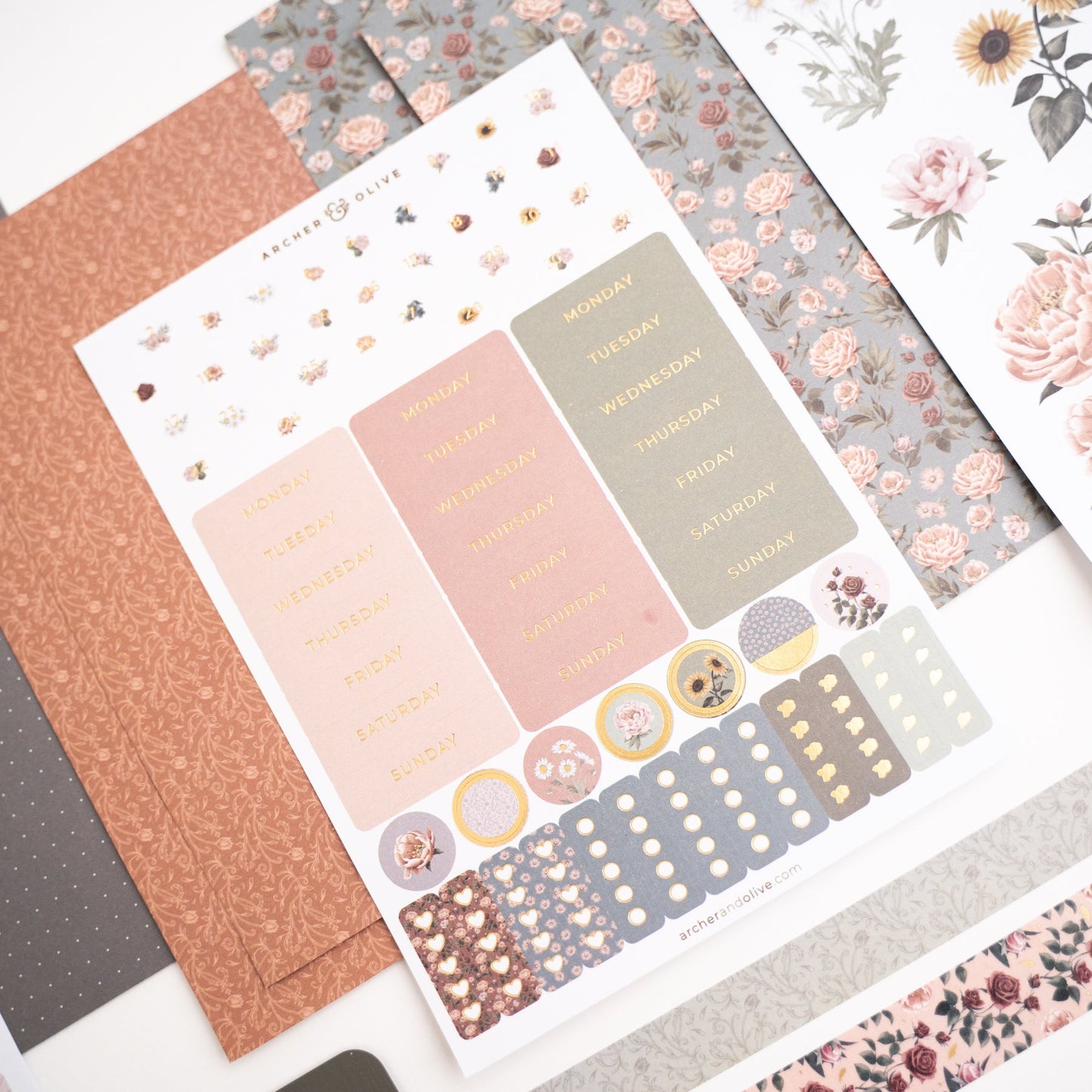 Antique Floral Everyday Theme Kit