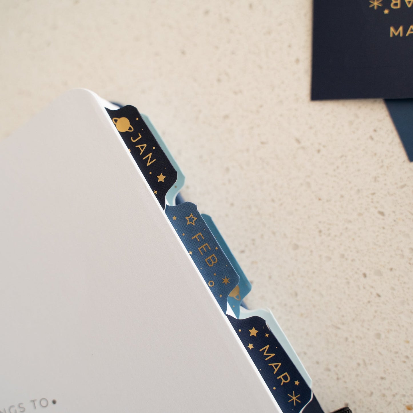 Vinyl Planner Tabs - Majestic Skies