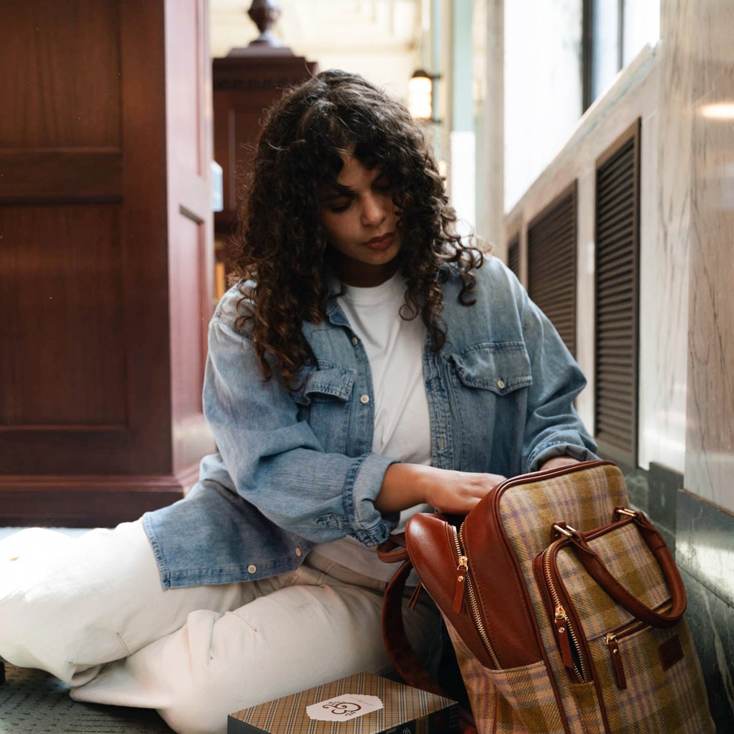 Forest Findings Plaid Backpack