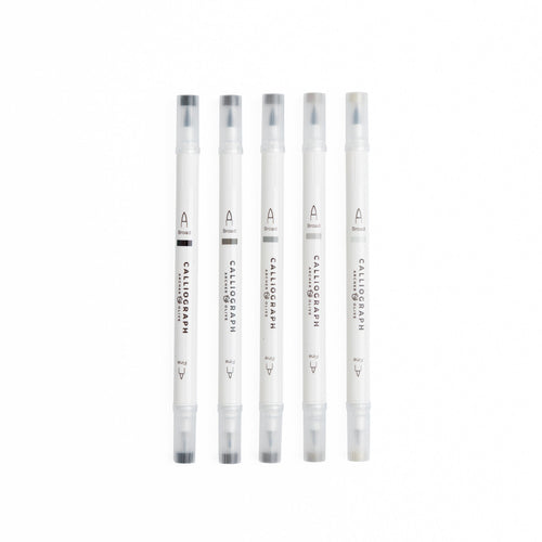 Grayscale Calliographs | Set of 5