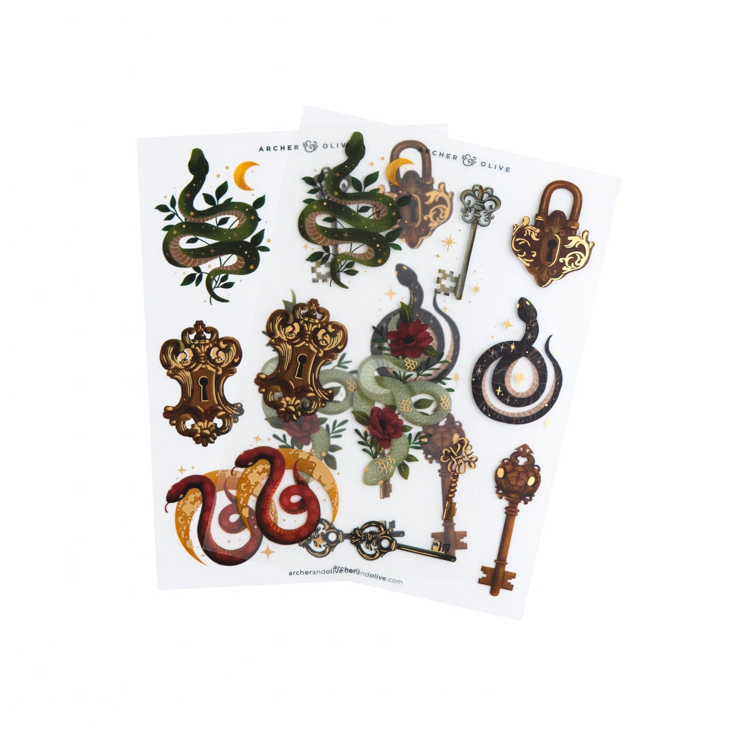 Coiled Key Sticker Set