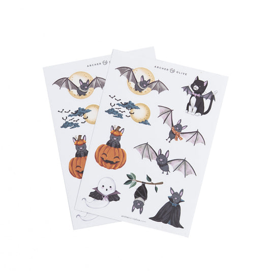 Cute Bat Sticker Set