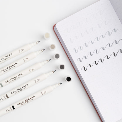 Grayscale Calliographs | Set of 5