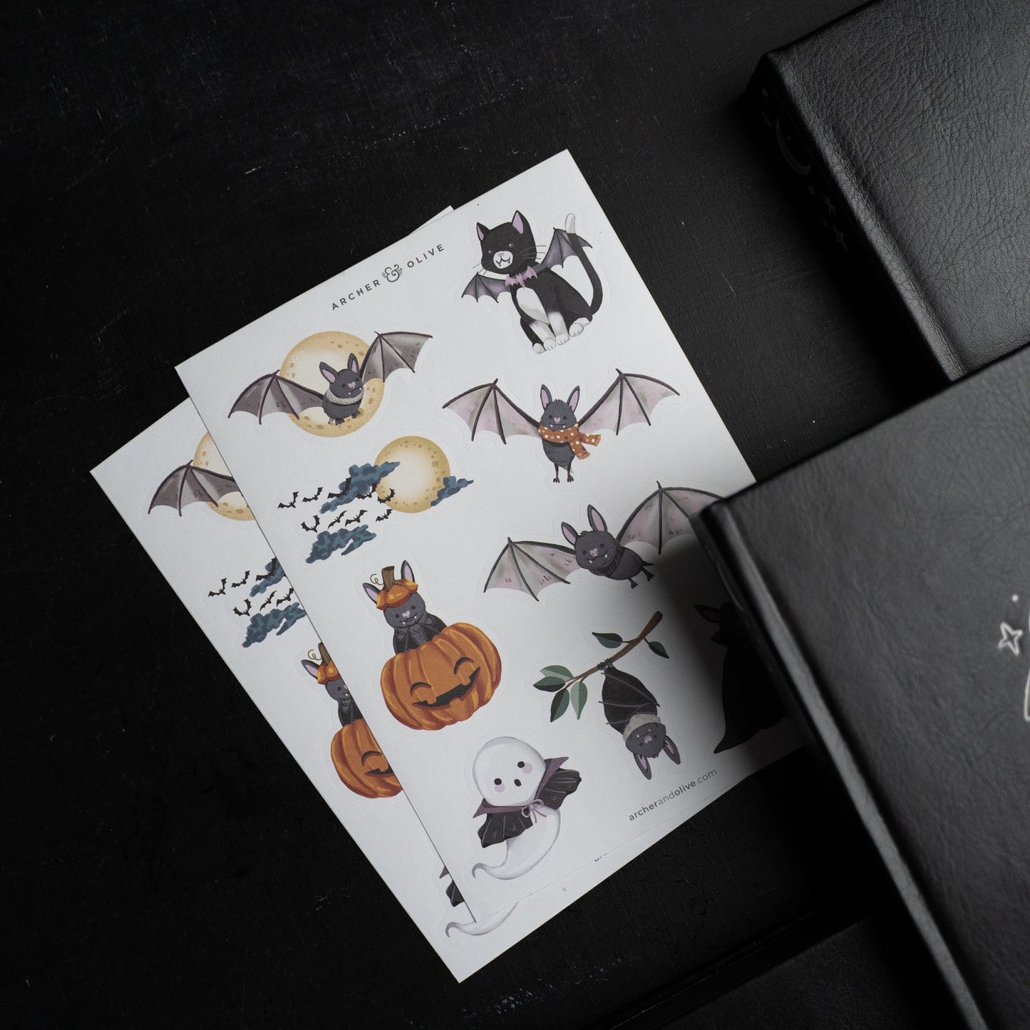 Cute Bat Sticker Set