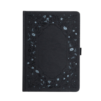 A5 Midnight Floral: Dot Grid Notebook