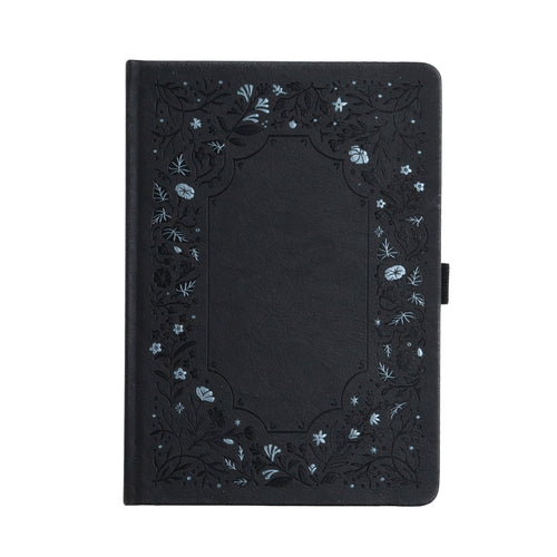A5 Midnight Floral: Dot Grid Notebook