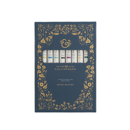 Night Blooms Calliographs (Set of 10)