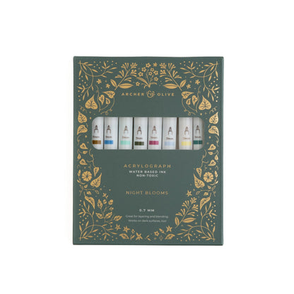 Night Blooms Acrylographs (Set of 10)