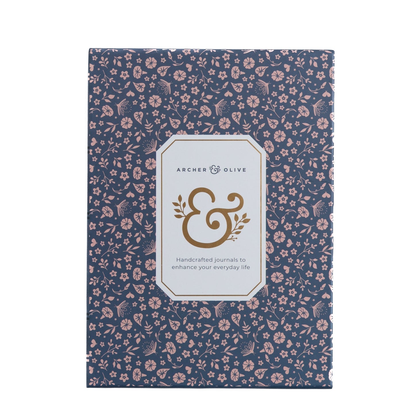 A5 Midnight Floral: Blank Notebook