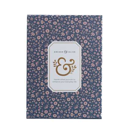 A5 Midnight Floral: Blank Notebook